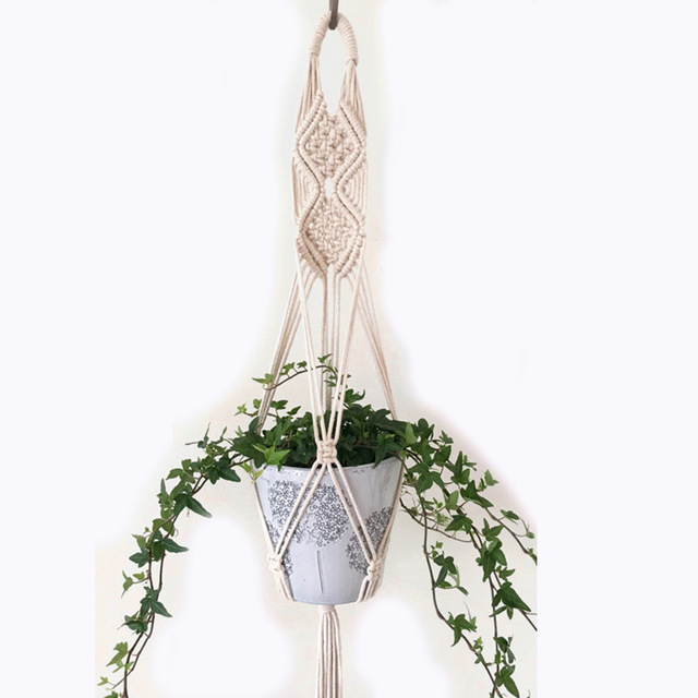 Handmade Macrame Cotton Rope Plant Pot Hangers