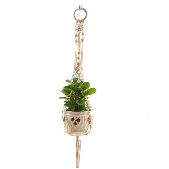 Handmade Macrame Cotton Rope Plant Pot Hangers