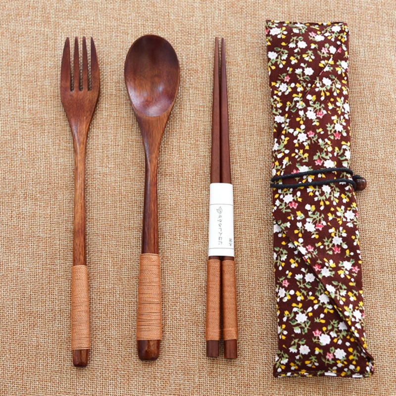Kitchen Utensil Set Wooden Spoon and Fork