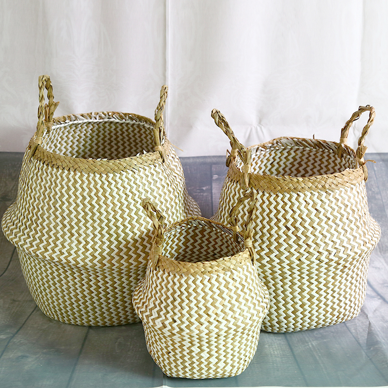 Woven Basket Sea Grass Wickerwork