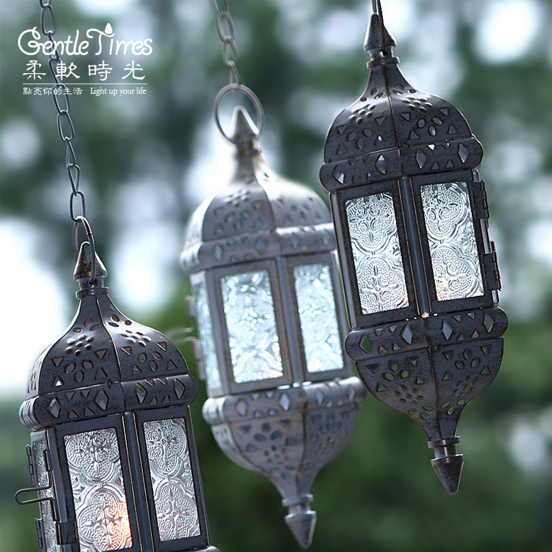Moroccan Hanging Glass Tea Light Candle Holders