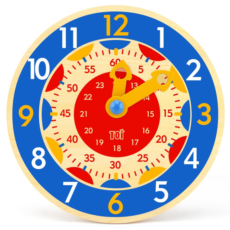 Wooden Teaching Clock for Kids