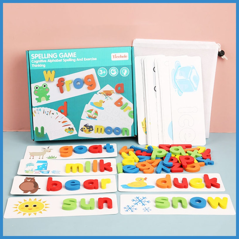 Montessori Wooden Spelling Game Set