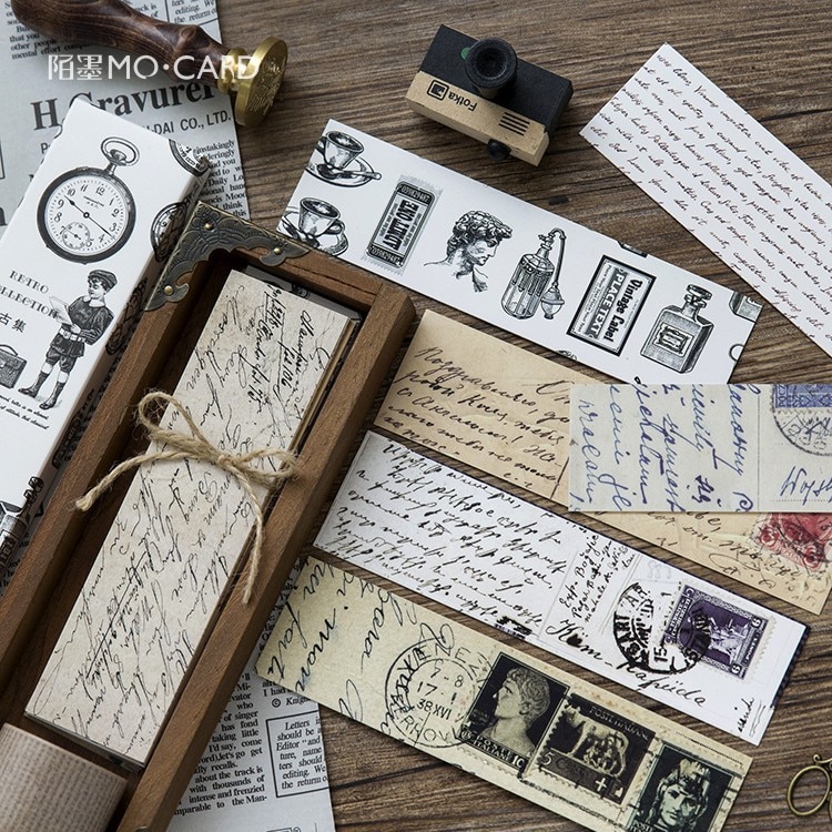 Vintage Bookmarks Retro Cards (30 Pcs)