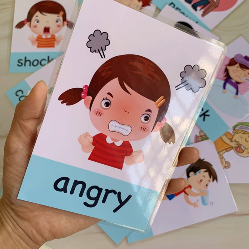 Feelings Cards Emotions Flash Cards (14 pcs)