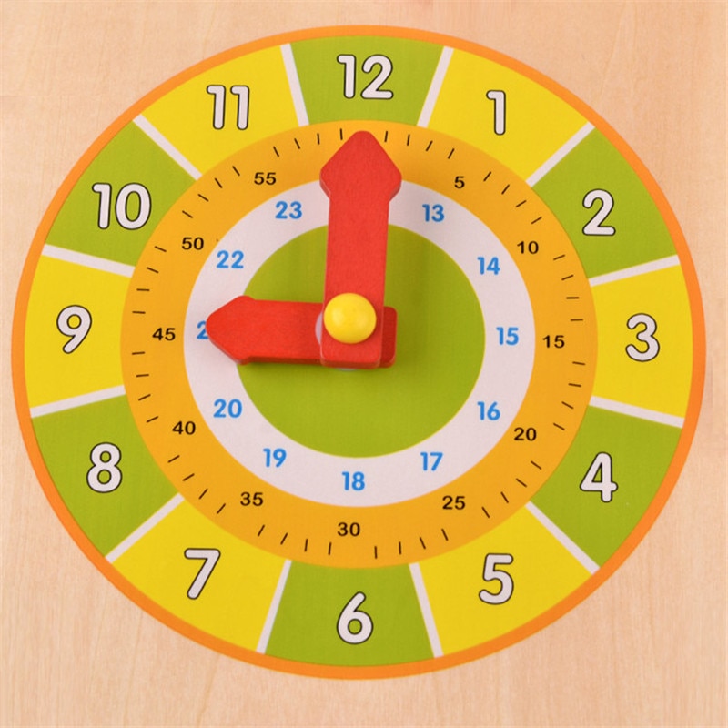 Kids Learning Clock Wooden Toy