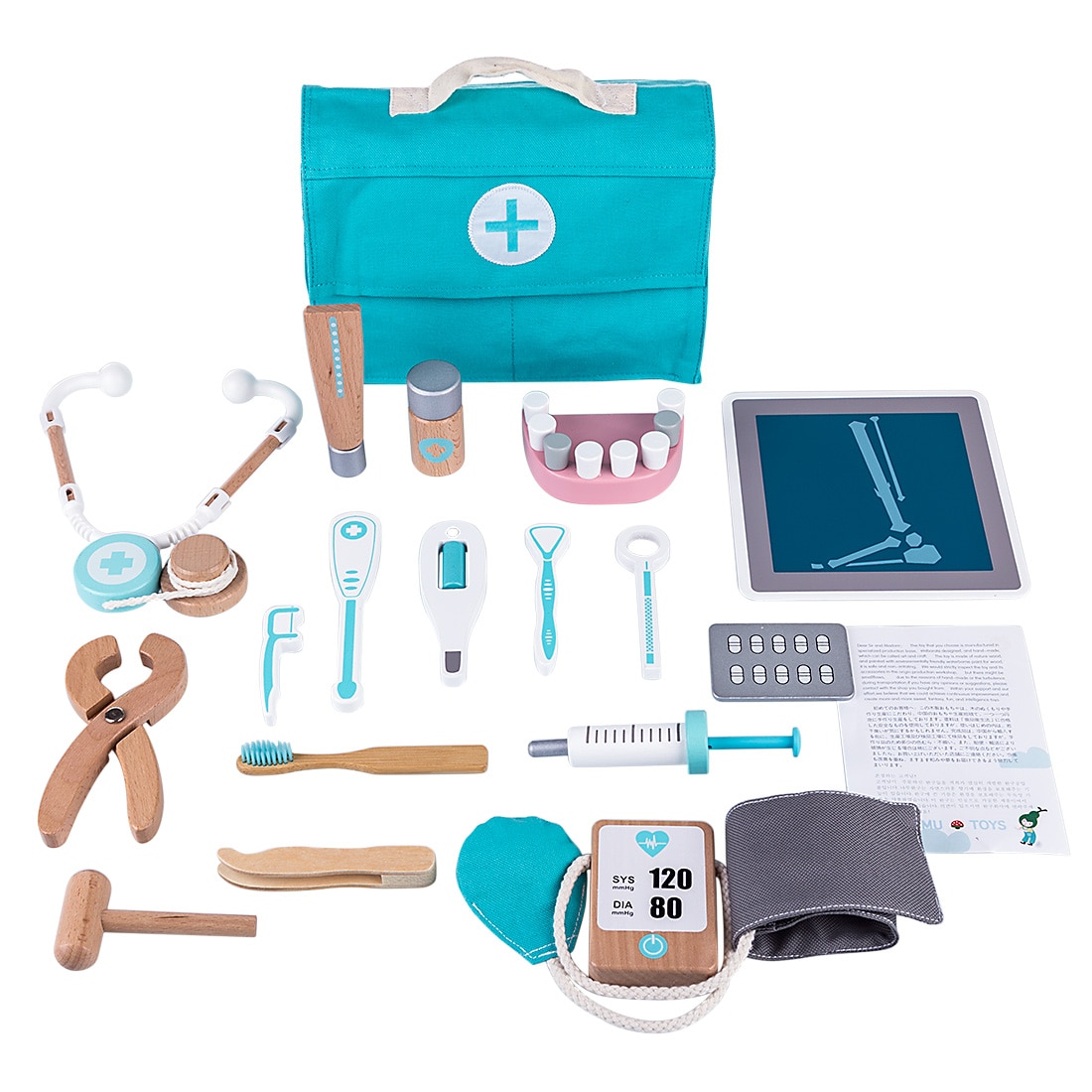 Wooden Toy Doctor Set for Kids