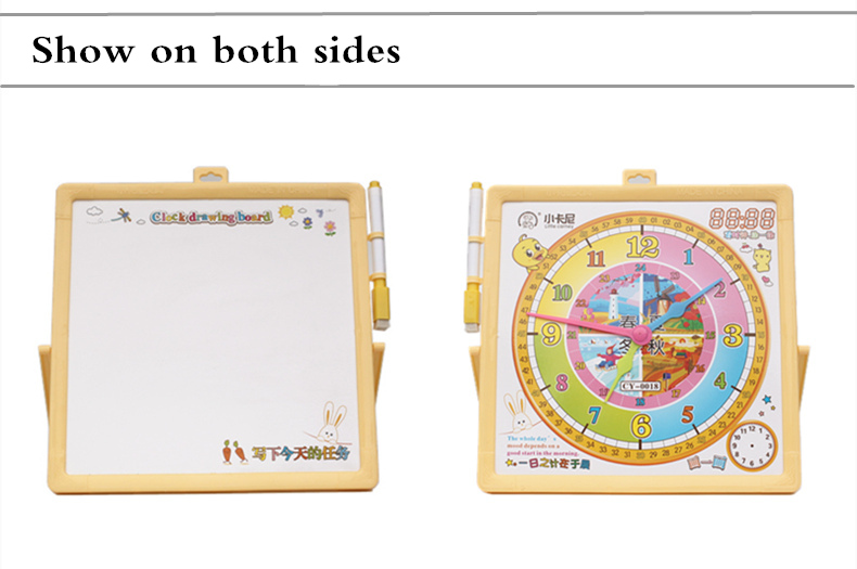 Kid’s Whiteboard with Learning Clock