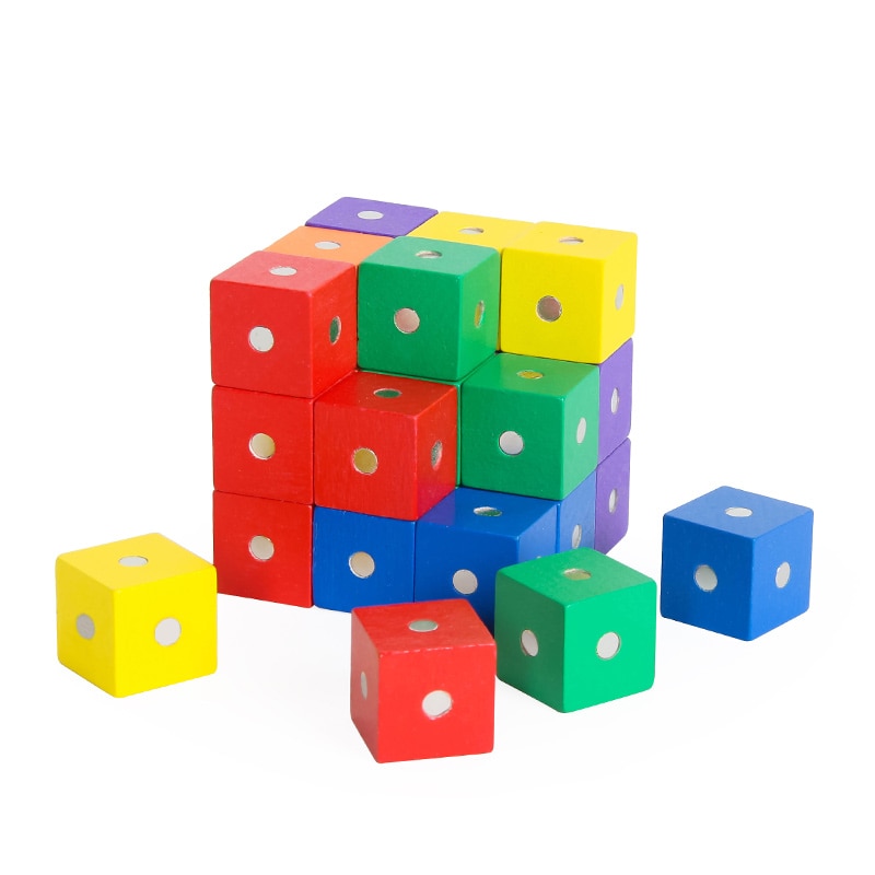 Magnetic Wooden Blocks Set (10Pcs)