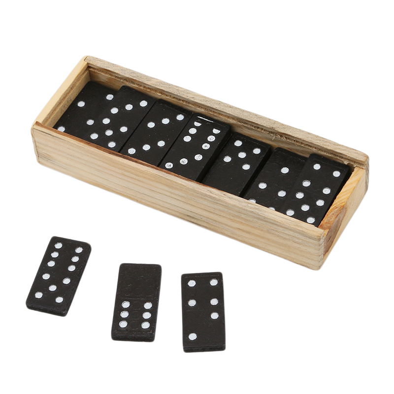 Wooden Dominoes 28PCS Game Set