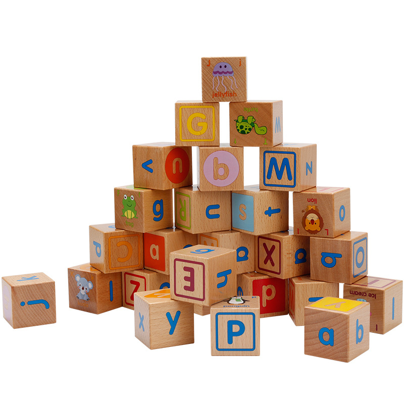 Wooden Alphabet Blocks Educational Toy
