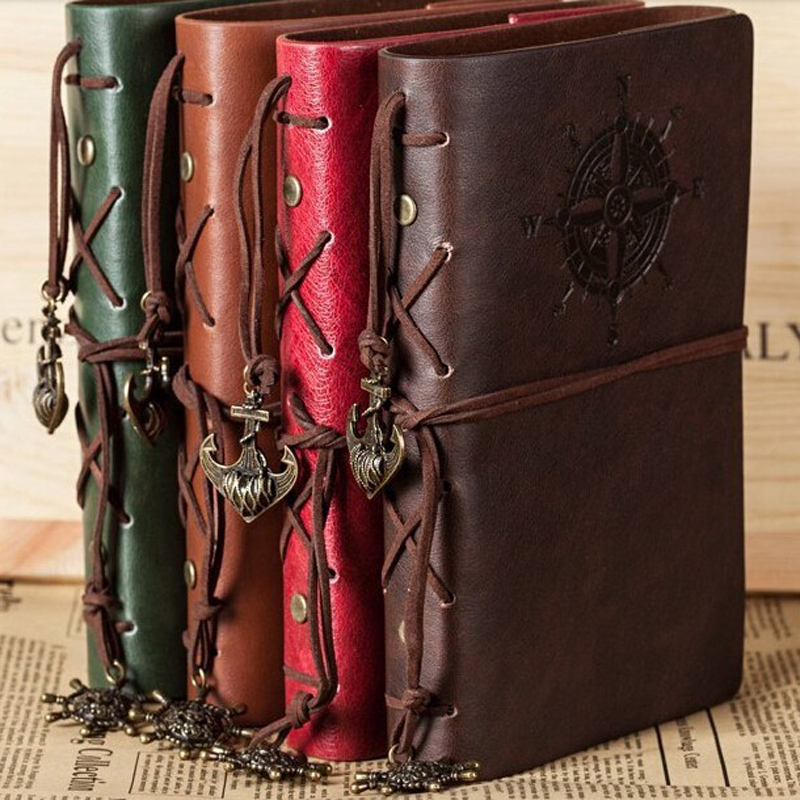 Leather Notebook Vintage Spiral Journal