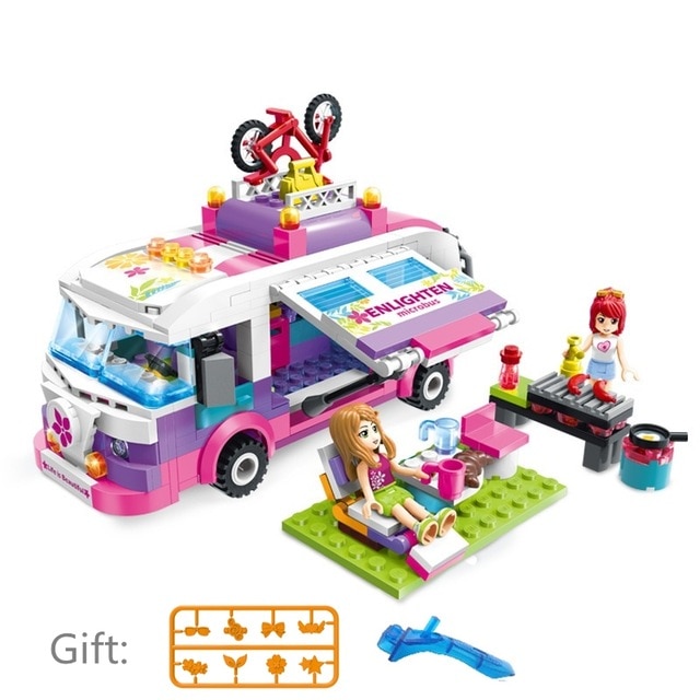 Toy Blocks Set Ice Cream Pizza Truck