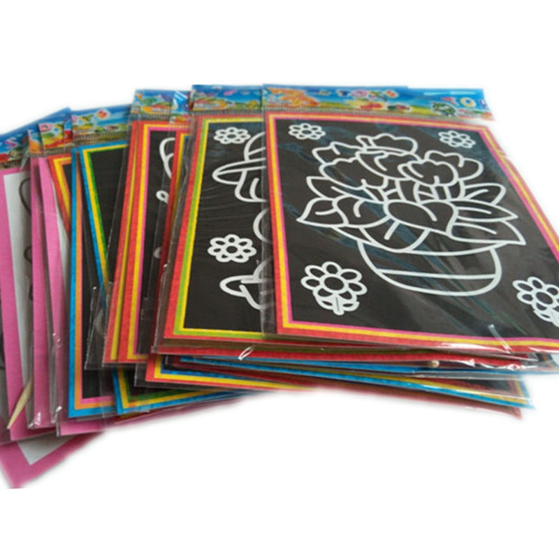 Scratchboard Art Paper Cards (20 pieces)