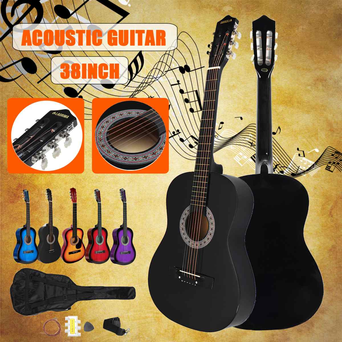 Acoustic Guitar Beginners Package Kit