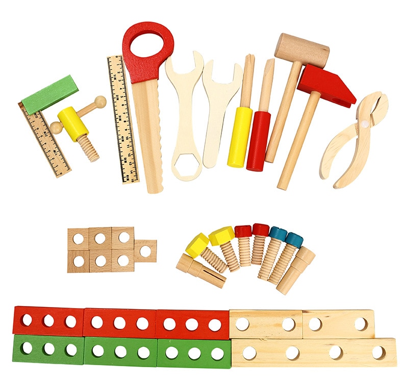 Kids Tool Set Carpenter Wooden Toys