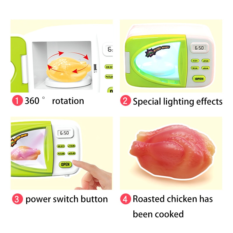 Toy Microwave Set Simulation Oven