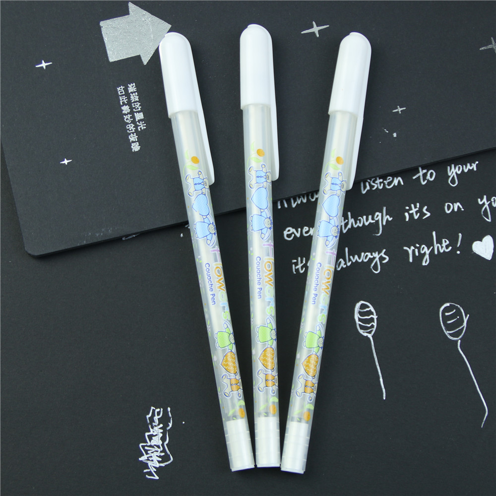 White Pen Gel Stationary Writer