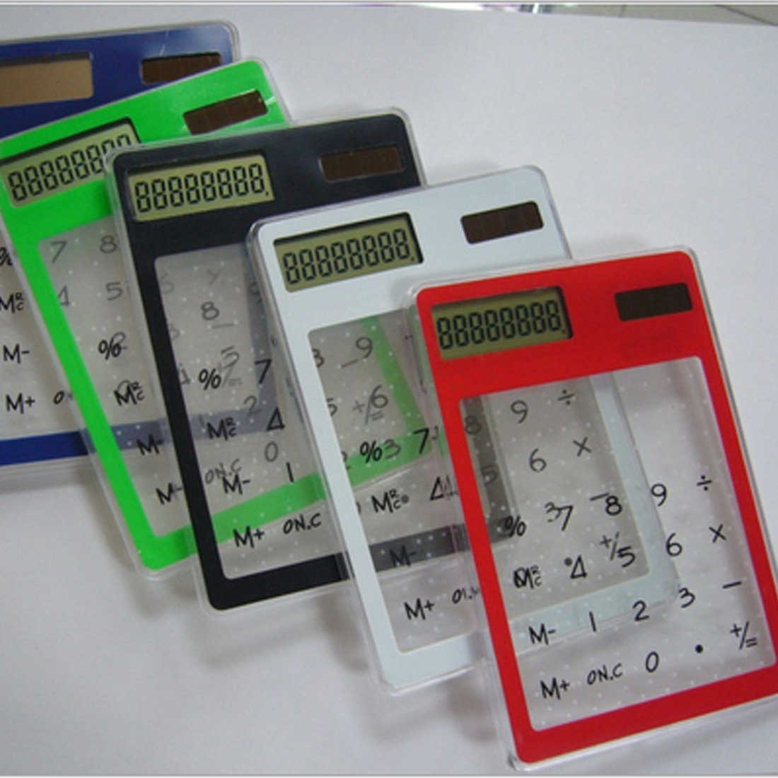 Transparent Solar Calculator Touch Screen
