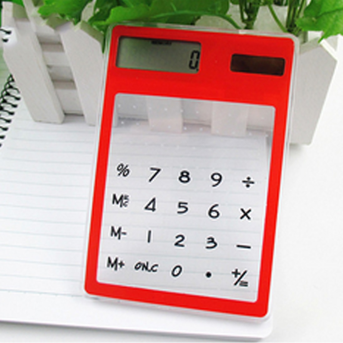 Transparent Solar Calculator Touch Screen