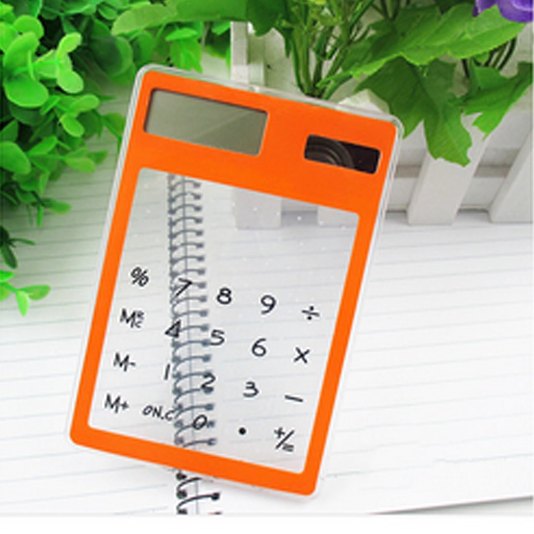 Transparent Solar Calculator Touch Screen