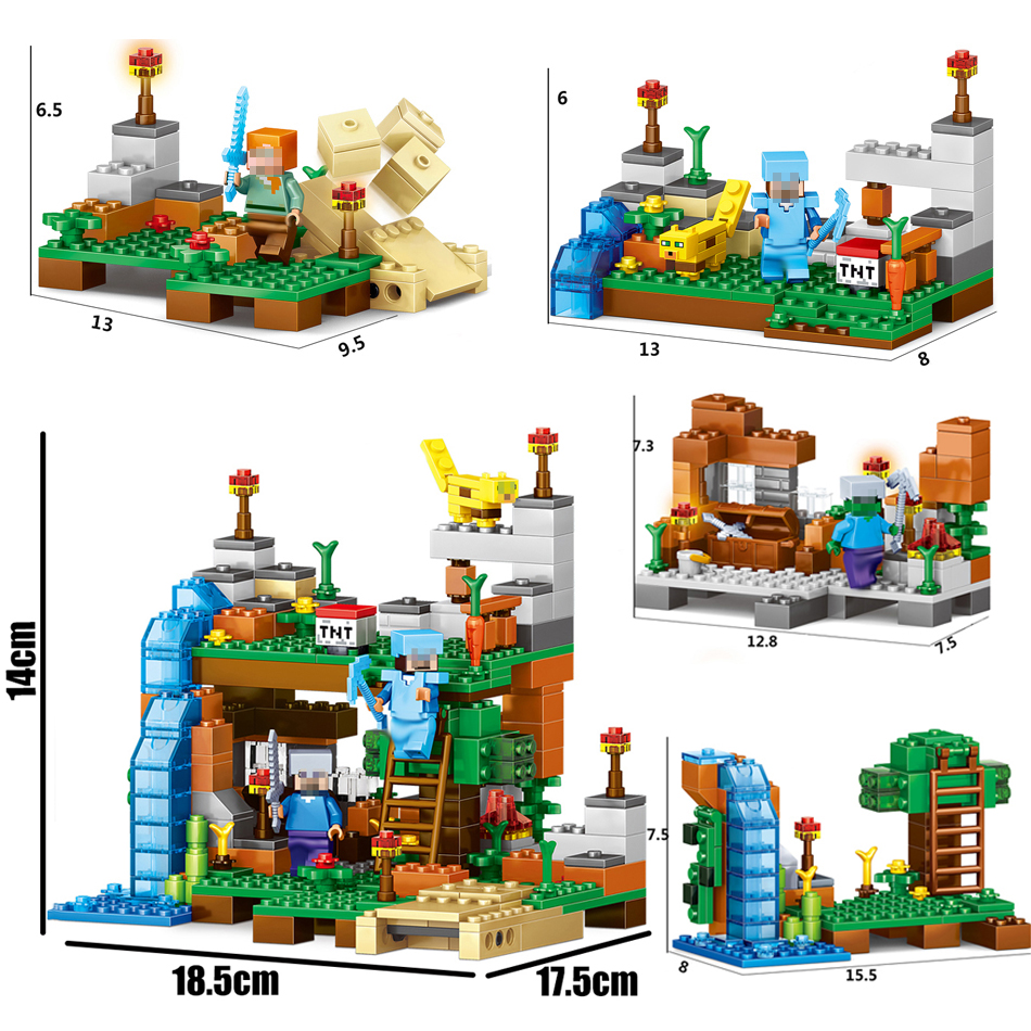 378pcs Lego Bricks Minecraft Building Toys