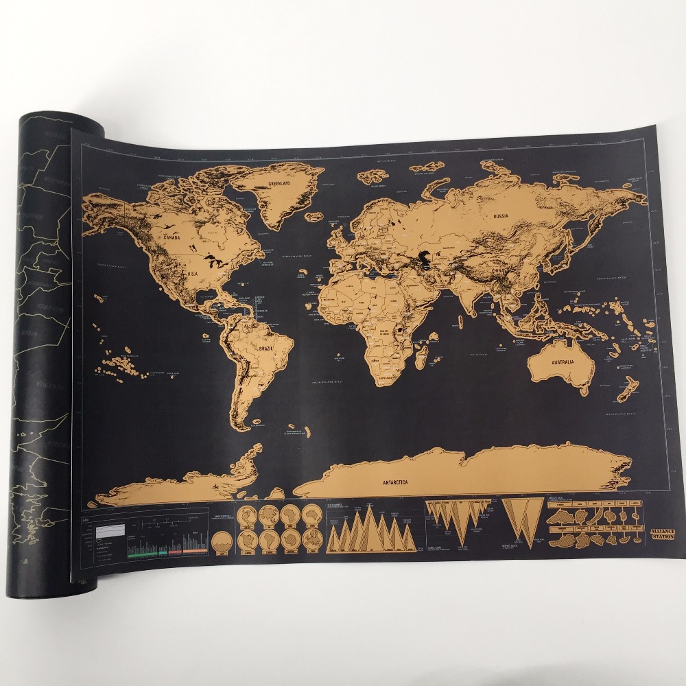 Scratch Off Map Home Decor World Map