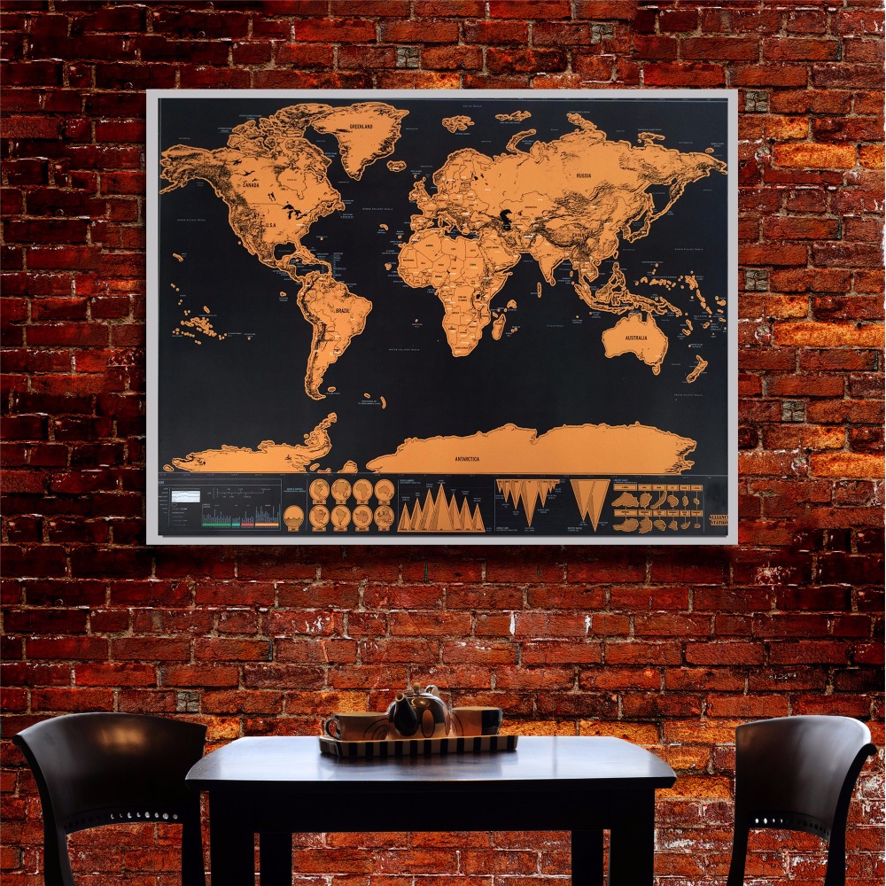 Scratch Off Map Home Decor World Map