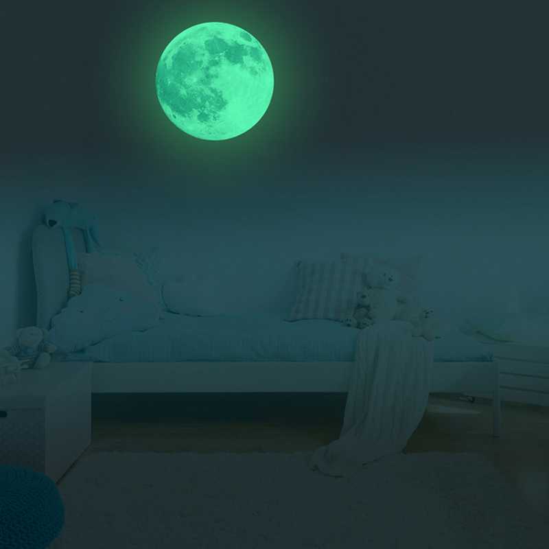 Wall Decal-Glow In The Dark Moon Sticker