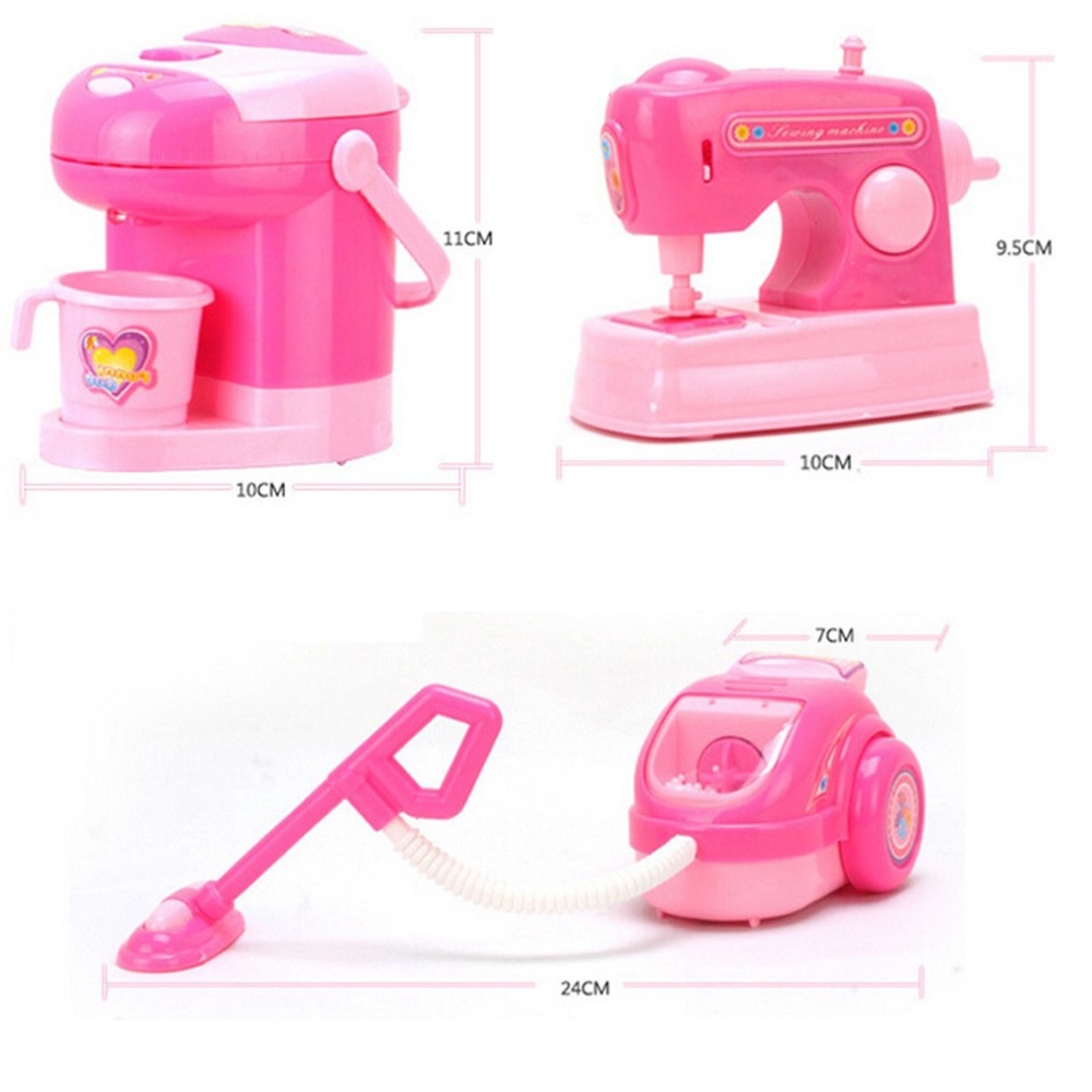 Mini Play Kitchen And Home Appliances (Set of 12)