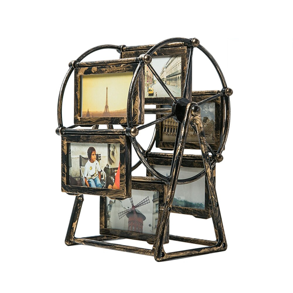 Six Frame Iron Wheel Photo Frame