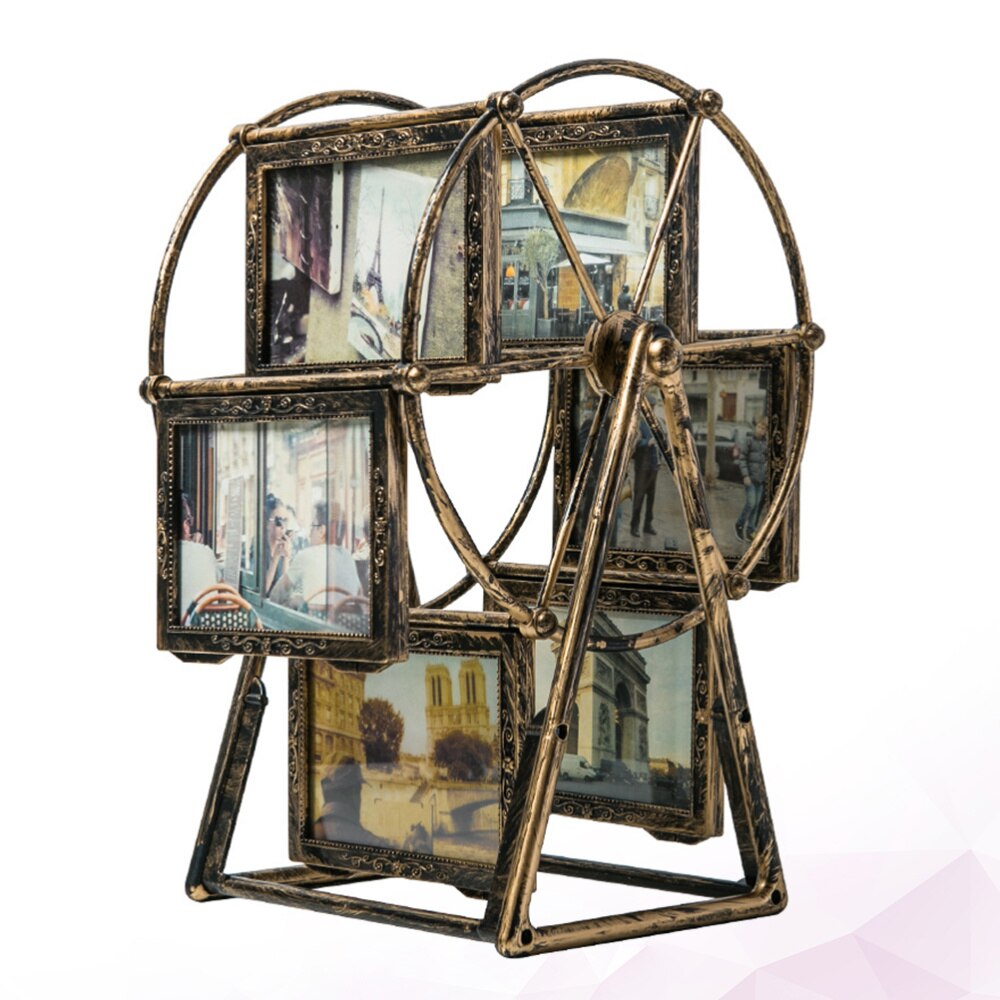 Six Frame Iron Wheel Photo Frame