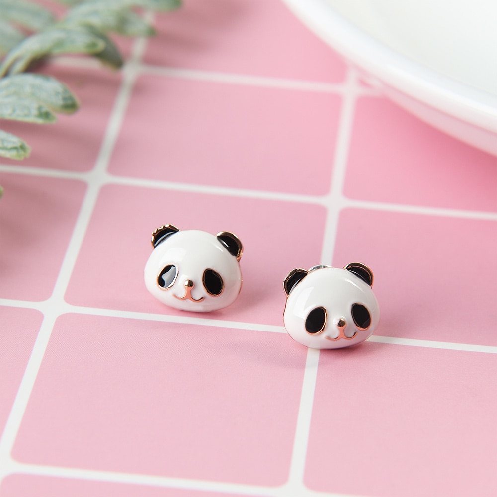 Cute Animal Shape Stud Panda Earrings