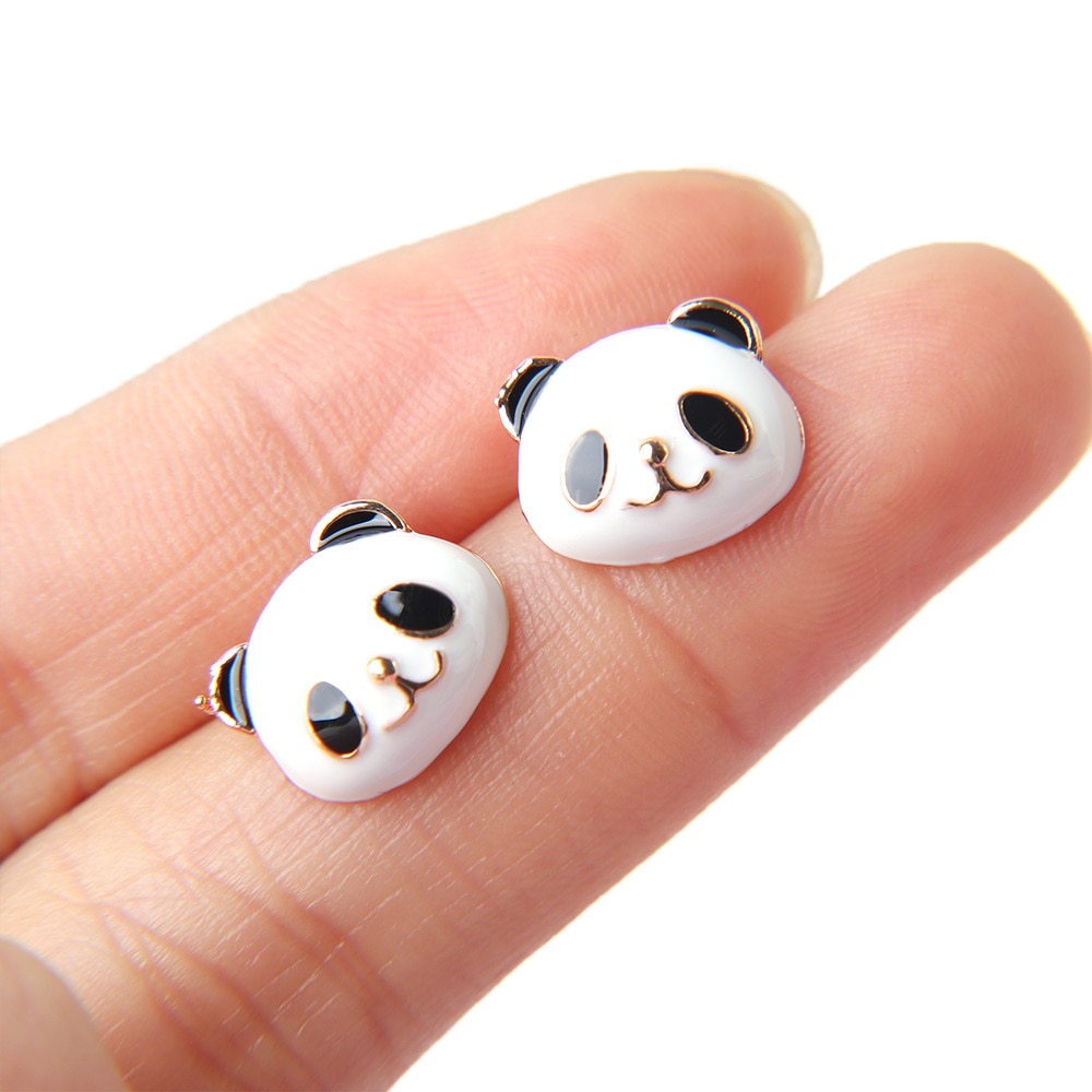 Cute Animal Shape Stud Panda Earrings
