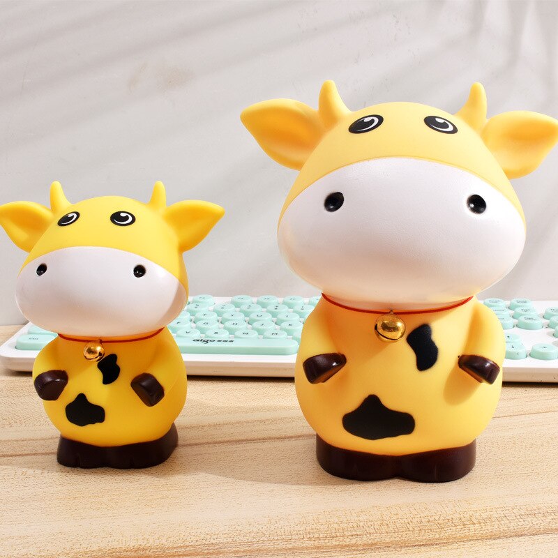 Cow Piggy Bank Kids Money Coin Keeper