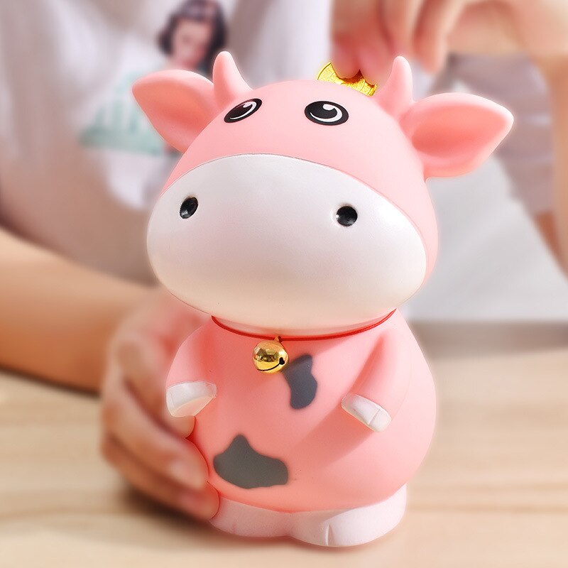 Cow Piggy Bank Kids Money Coin Keeper