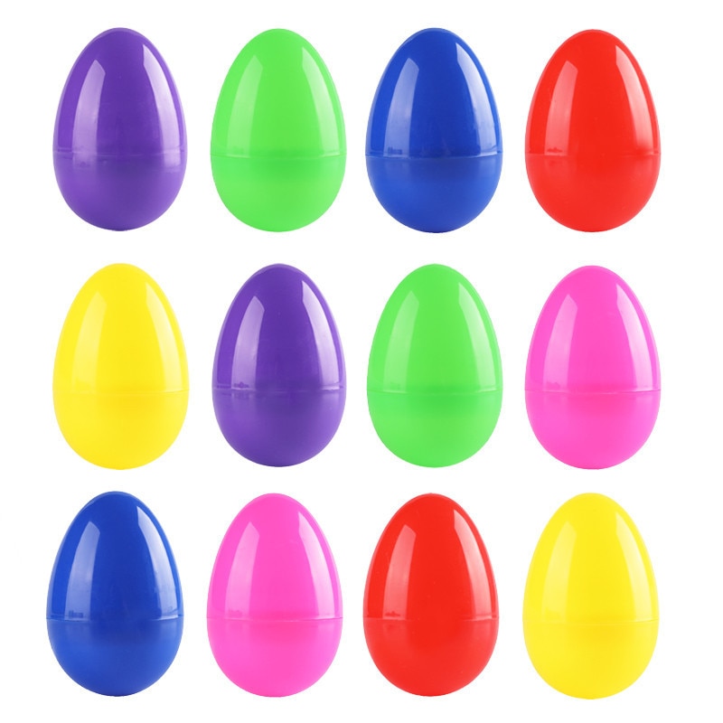 Plastic Easter Eggs Decor Toys (12 Pcs)