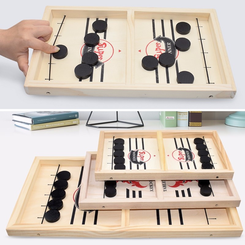 Wooden Hockey Game Interactive Board Game