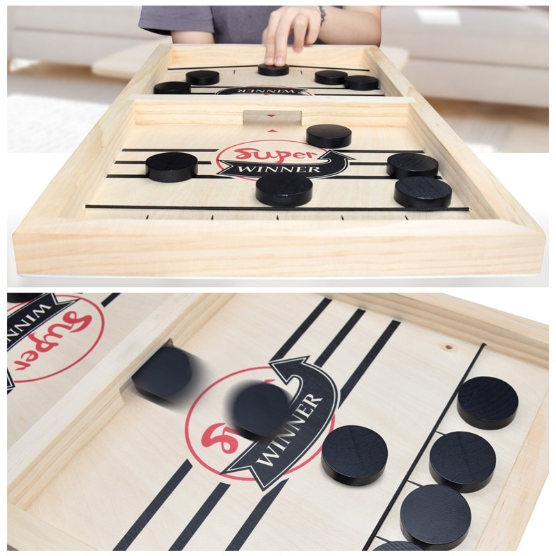 Wooden Hockey Game Interactive Board Game