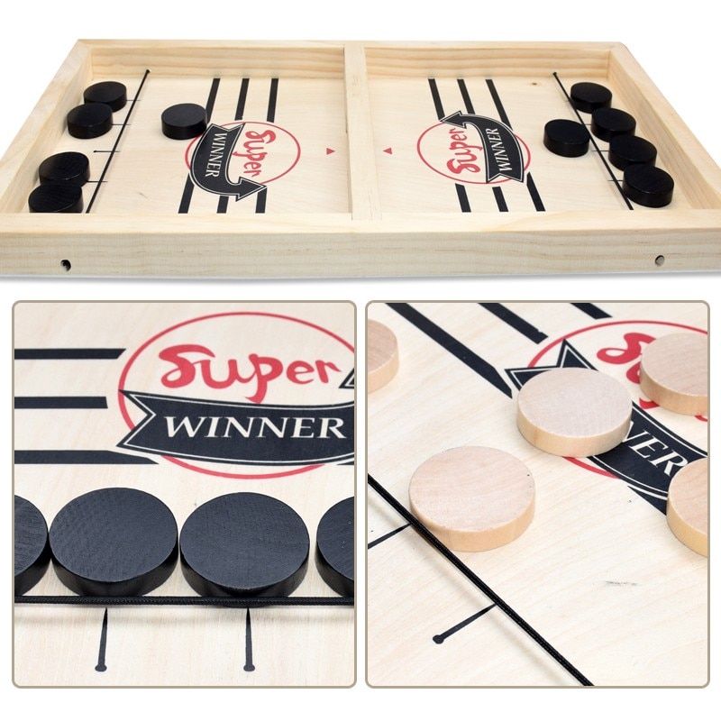 Wooden Hockey Game Interactive Board Game