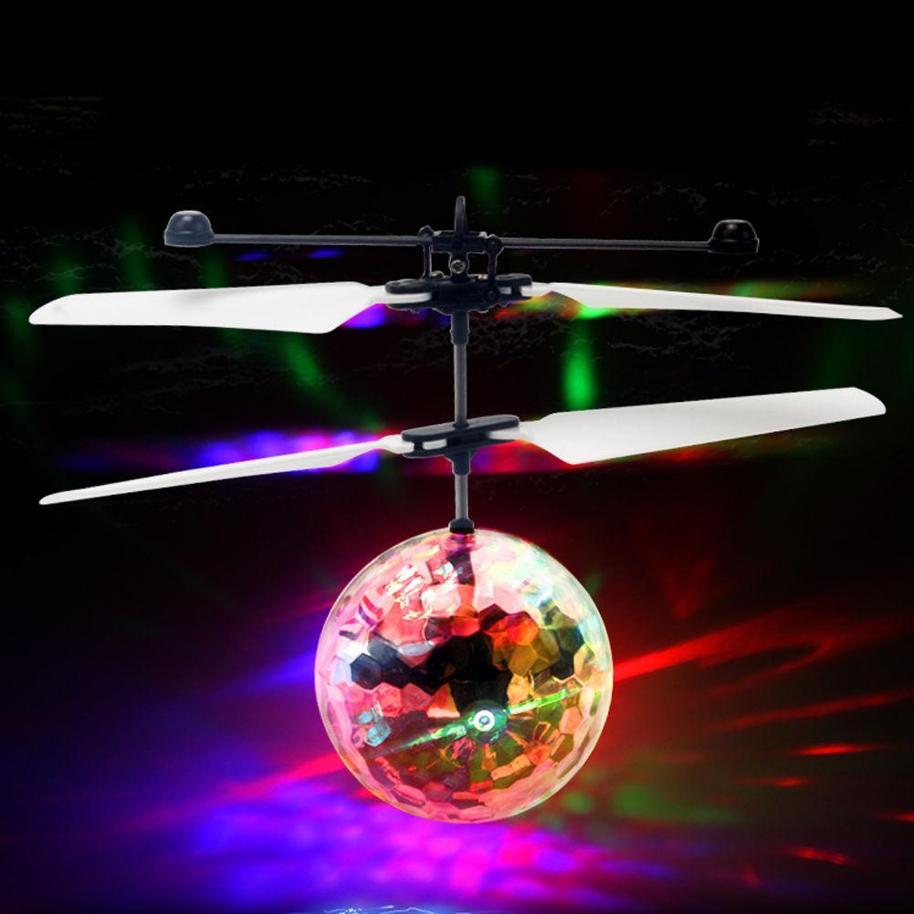 Flying Disco Ball LED Light with Propeller