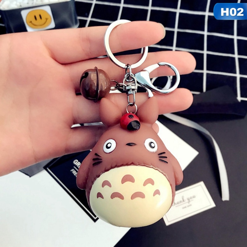 Resin Totoro Keychain with Bell
