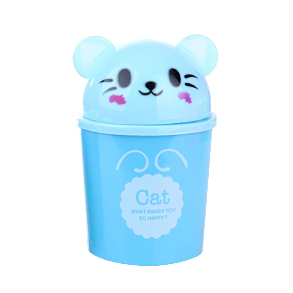 Cute Plastic Mini Trash Bin