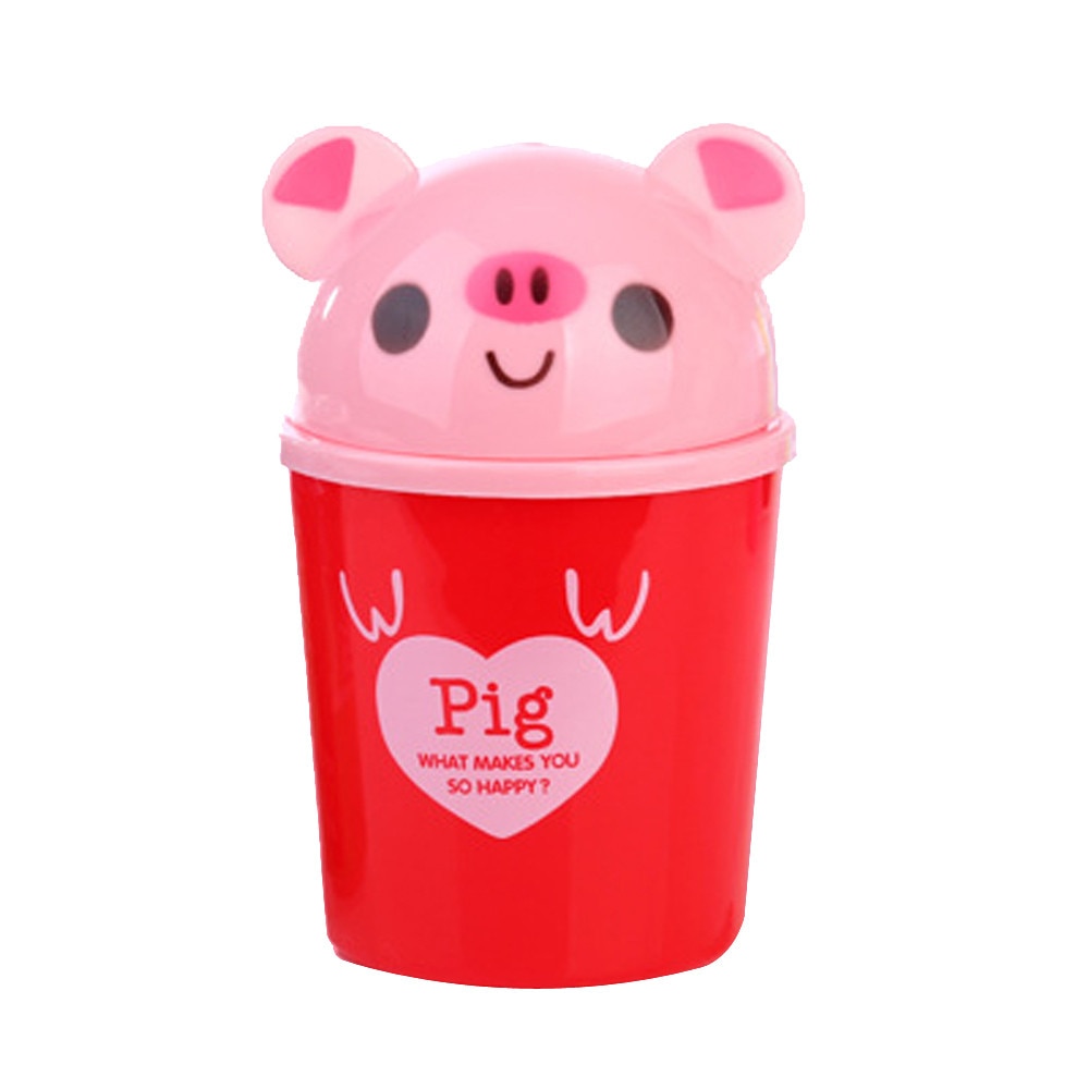 Cute Plastic Mini Trash Bin