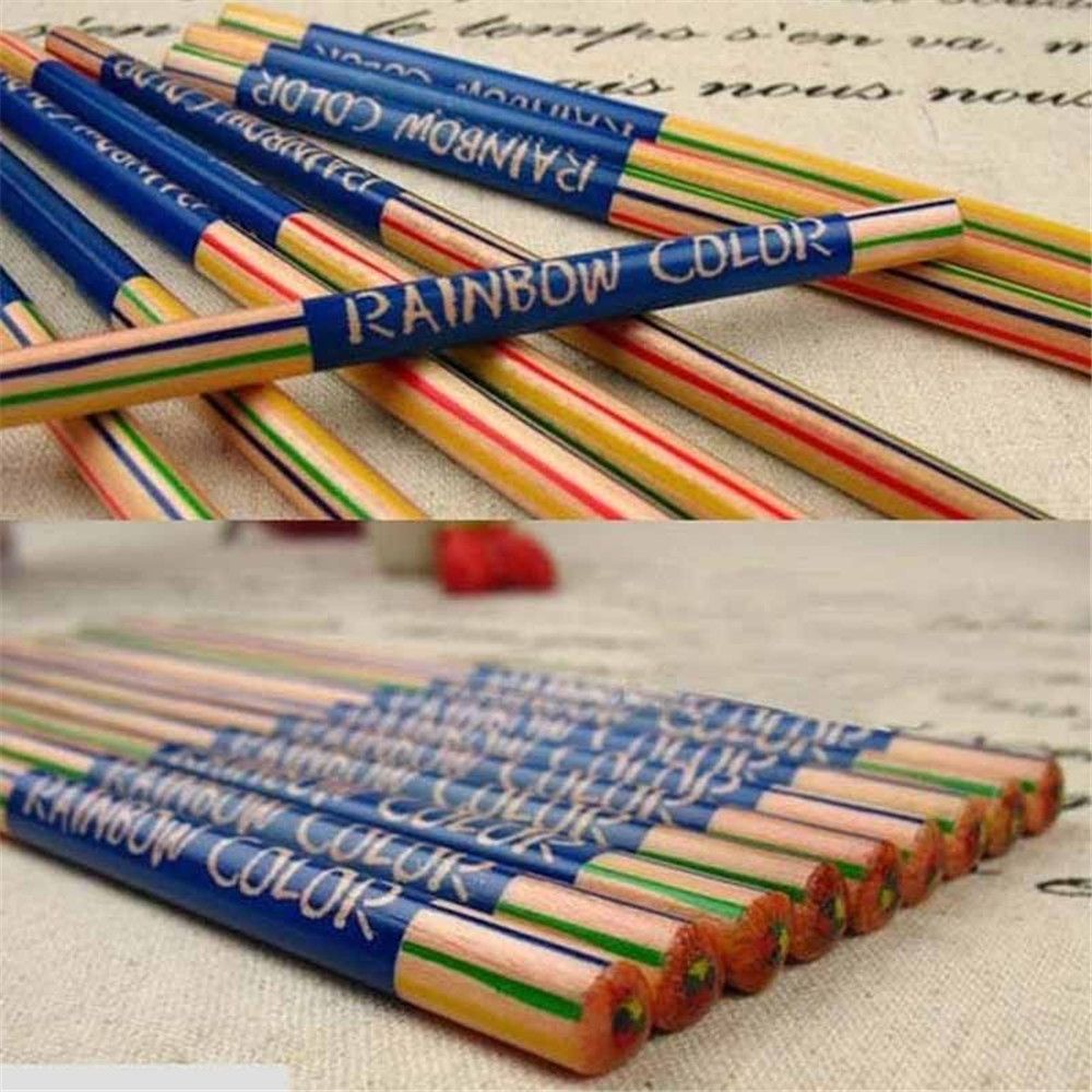 Rainbow Pencils 4 Colors in One (10 pcs)