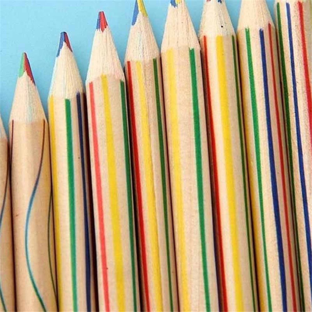 Rainbow Pencils 4 Colors in One (10 pcs)
