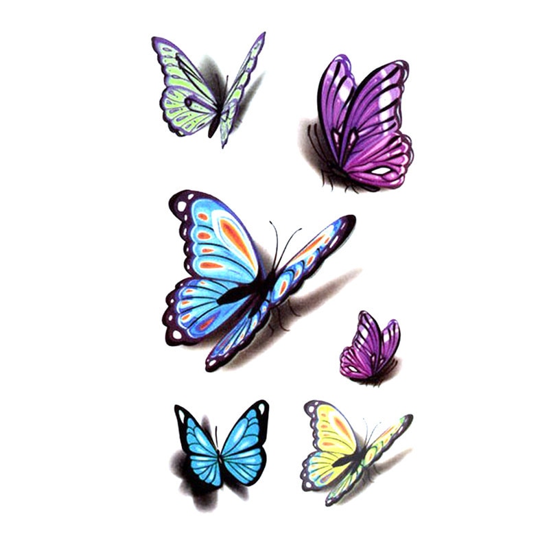 Temporary Butterfly Tattoo 3D Sheet