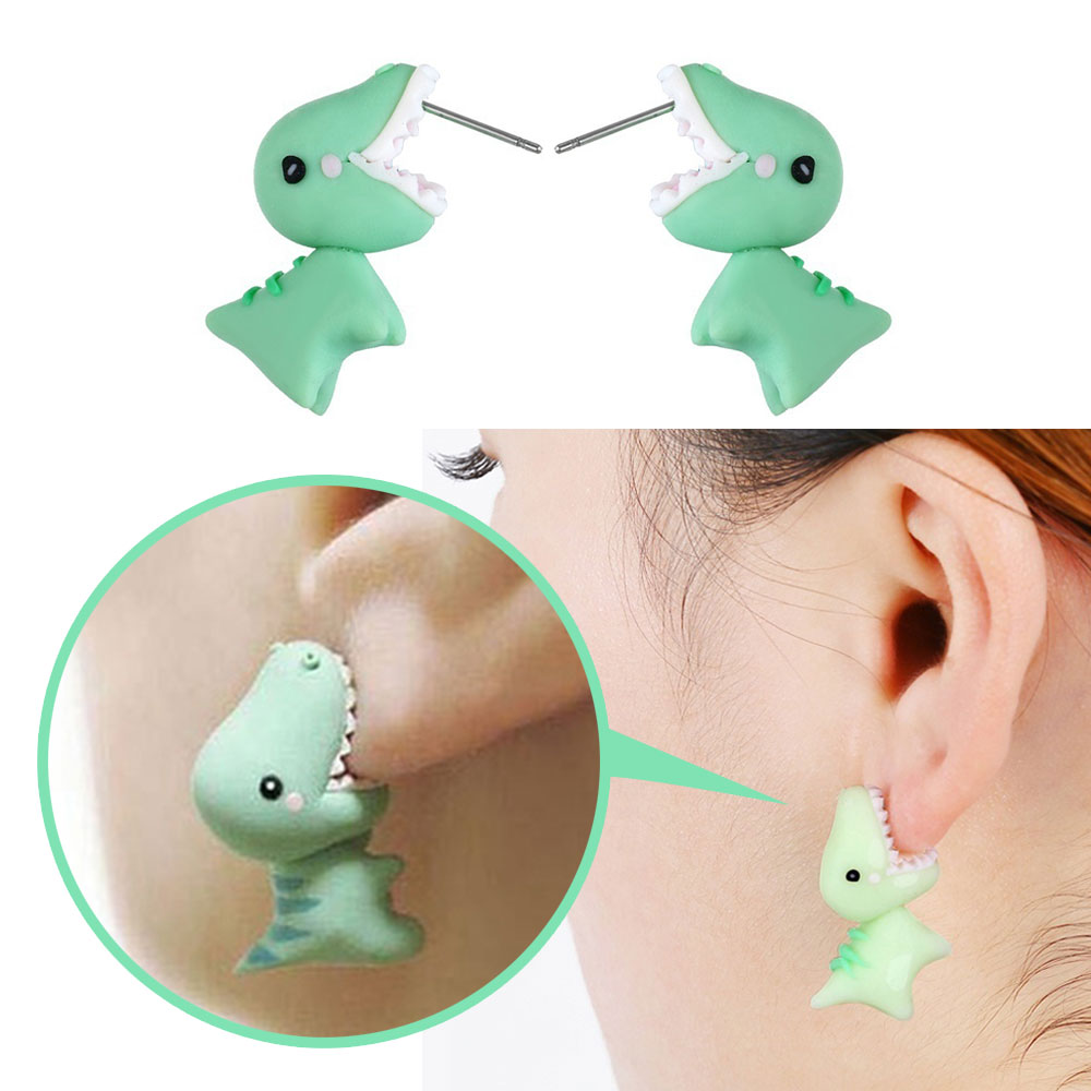 Dino Earrings Funny Fashion Accessory