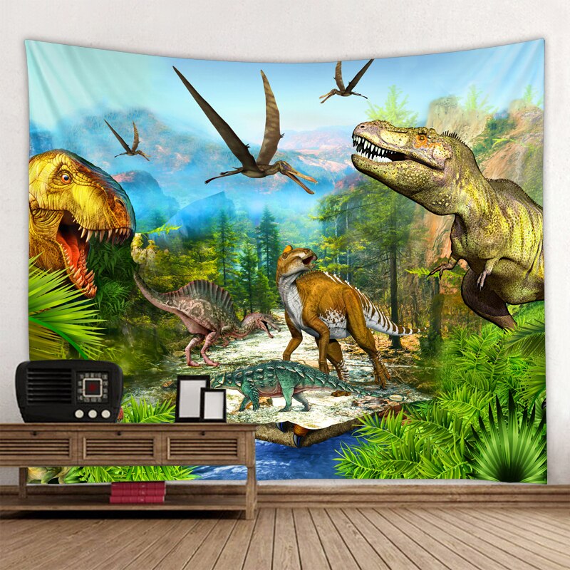 Dinosaur Tapestry Fabric Poster