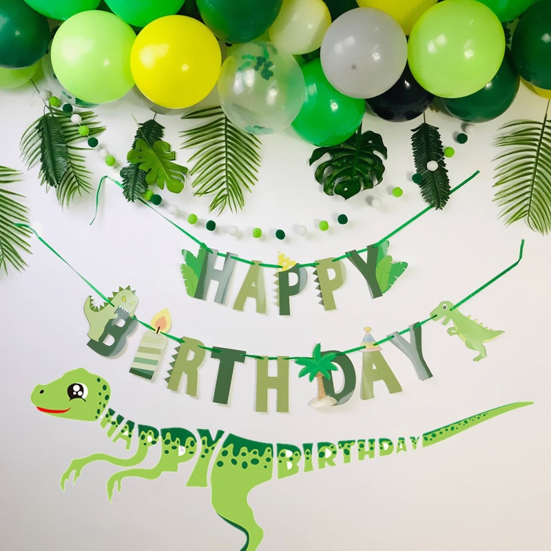 Dinosaur Birthday Banner Party Decoration